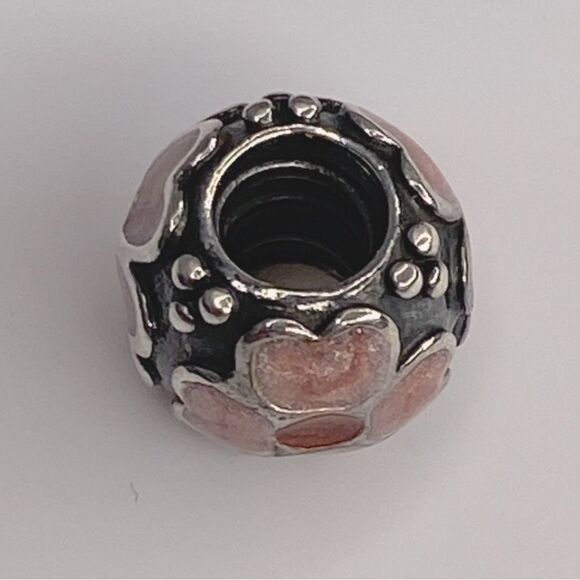 Pandora Sterling Silver Daisy Flower with Red and Pink Enamel Bead - Picture 6 of 13